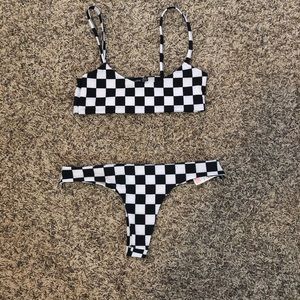 PYT Checkered Thong Bikini